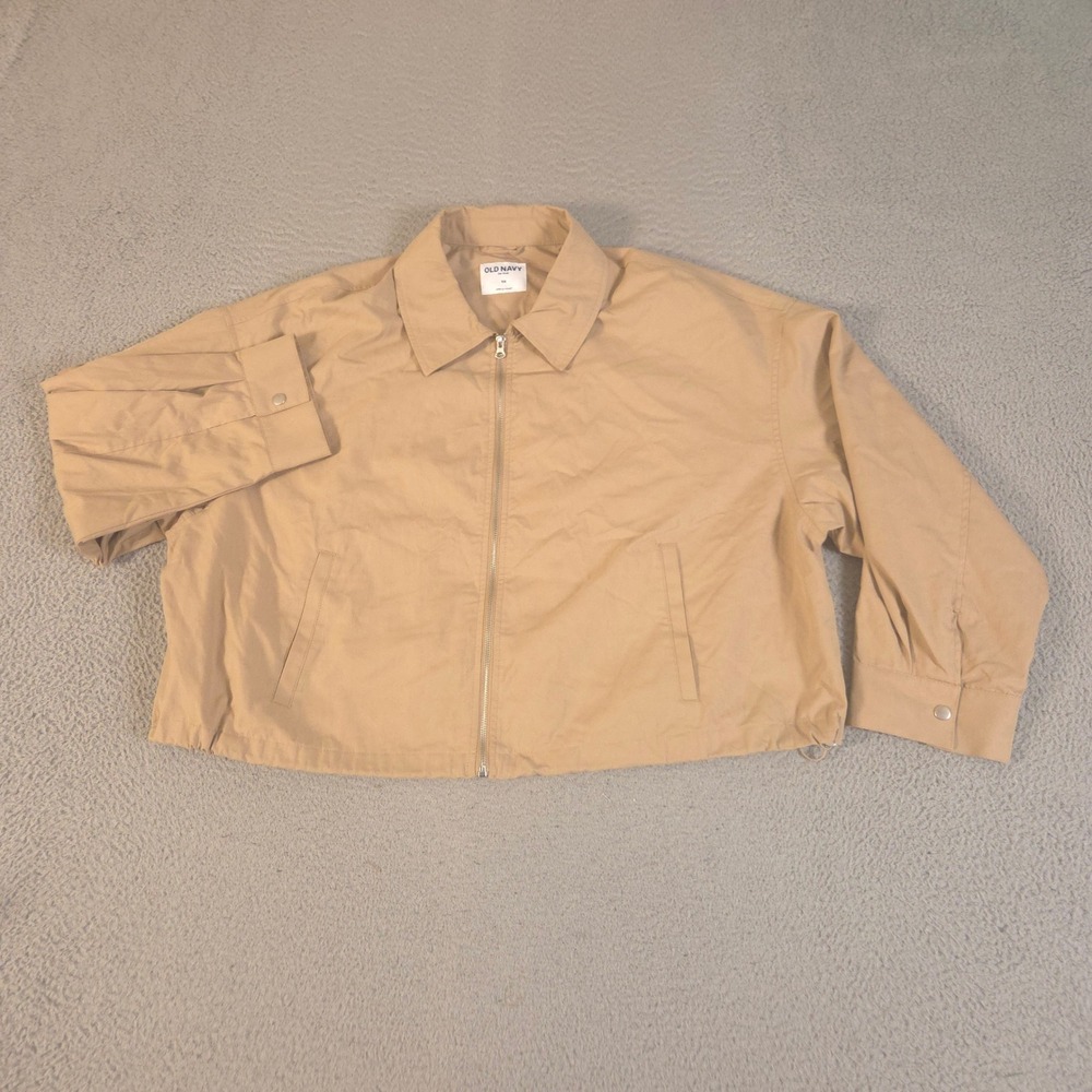 Old Navy Jacket Womens 3X Car Coat Harrington Zip Cotton Blend Utility Pocket